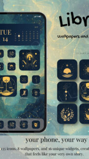 Libra Zodiac Constellation Celestial Aesthetic Phone Wallpaper