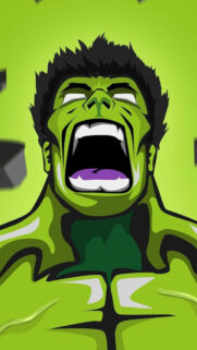Green Hulk Marvel Superhero Vector Art Mobile Wallpaper