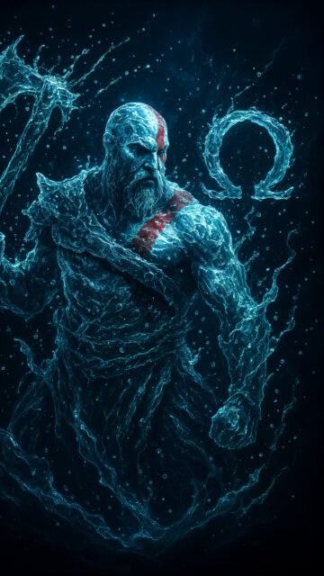 Kratos God of War Liquid Elemental Mobile Wallpaper