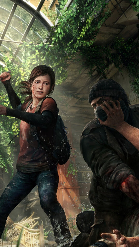 Ellie Confronting Enemy Mobile Wallpaper