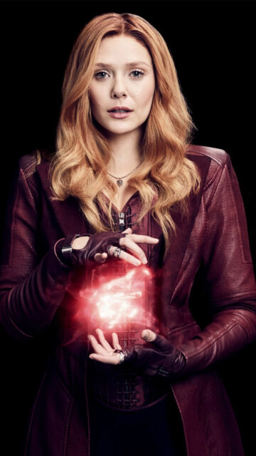 Elizabeth Olsen as Wanda Maximoff High-Quality Mobile Wallpaper