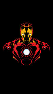 Minimalist Iron Man Chest Plate Portrait Mobile Wallpaper