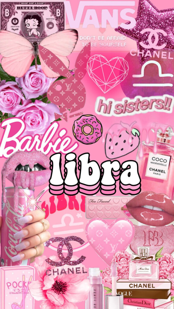 Libra Zodiac Aesthetic Manifestation Collage and Astrology Personality Wallpaper