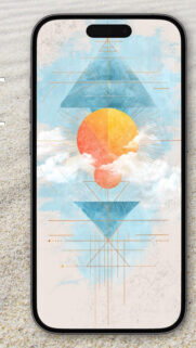 Sacred Geometry Sun and Celestial Alignment Spiritual Phone Wallpaper