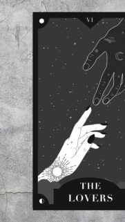 The Lovers Tarot Card Aesthetic Minimalist Celestial Phone Wallpaper