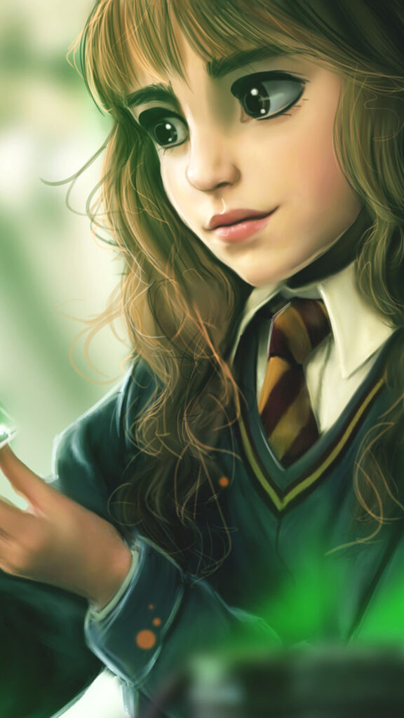 Hermione Granger Anime Style Artistic Mobile Wallpaper