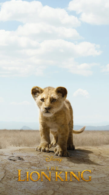 Young Simba Portrait Mobile Wallpaper