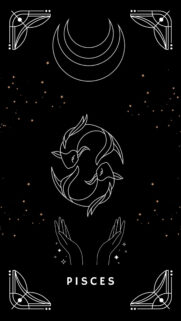 Pisces Zodiac Sign Spiritual Aesthetic Art Phone Wallpaper
