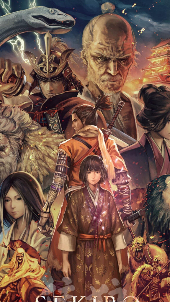 Sekiro Shadows Die Twice Ensemble Character Mobile Wallpaper