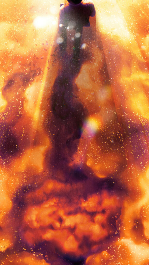 Oppenheimer Cinematic Explosion Abstract Mobile Wallpaper