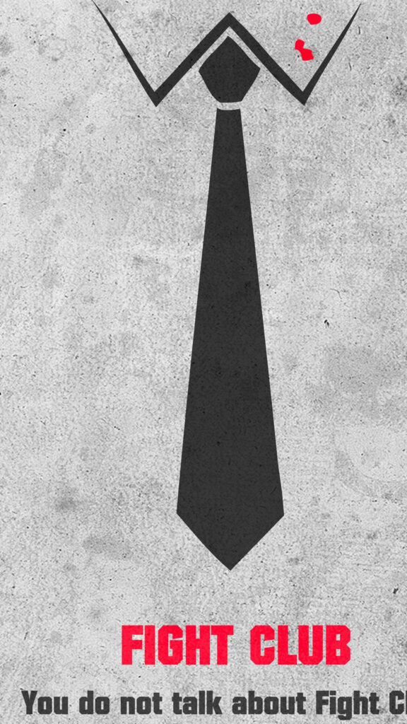Fight Club Minimalist Tie Mobile Wallpaper