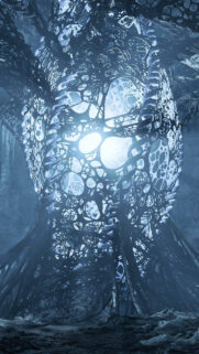 Monster Hunter Wilds Bioluminescent Cave Mobile Wallpaper
