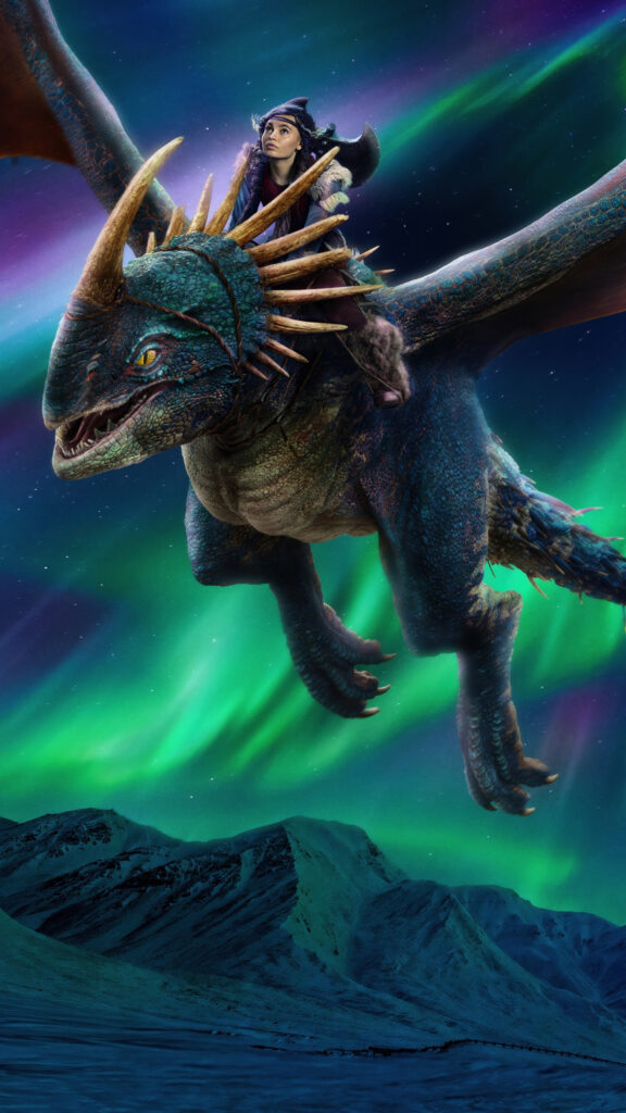 Astrid and Stormfly High Quality Mobile Wallpaper