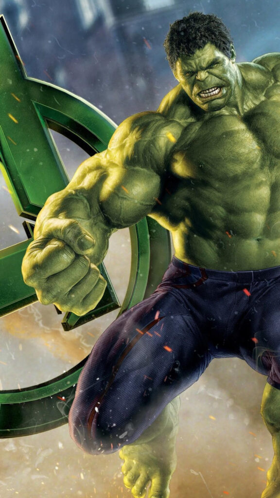 Marvel Studios Incredible Hulk Heroic Posed 4K Mobile Wallpaper
