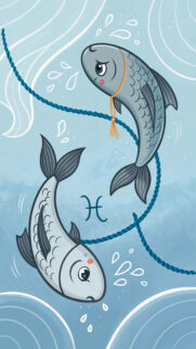 Dreamy Pisces Zodiac Sign Art with Water Aesthetic 4K Mobile Wallpaper