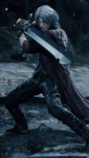 Dante Devil May Cry 5 Action Pose 4K Mobile Wallpaper