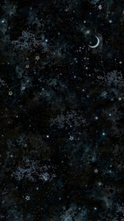 Celestial Crescent Moon and Starry Night Sky Spiritual Energy Wallpaper