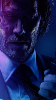 Keanu Reeves Cinematic Action Portrait Mobile Wallpaper