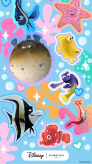 Finding Nemo Character Pattern Cute Mobile Wallpaper