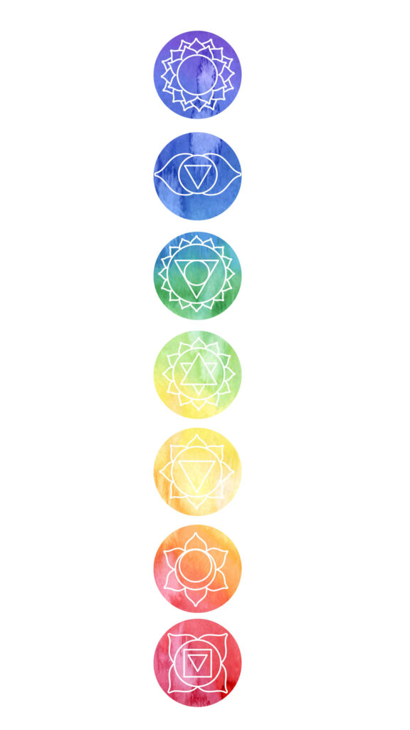 Seven Chakra Energy Alignment and Spiritual Balance Background Wallpaper