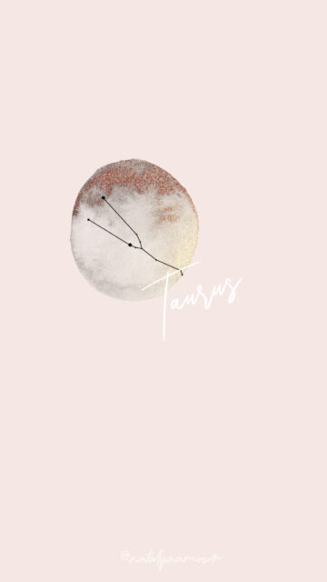Minimalist Taurus Zodiac Constellation Earth Element Aesthetic Wallpaper