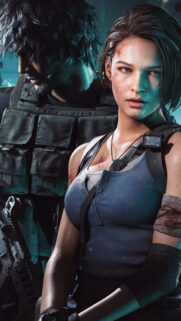 Jill Valentine and Carlos Oliveira Resident Evil 3 Mobile Wallpaper