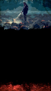 Hopper in Pumpkin Patch Upside Down Mobile Wallpaper