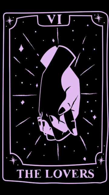The Lovers Tarot Card Aesthetic Spiritual Meaning Phone Wallpaper