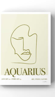 Minimalist Aquarius Zodiac Sign Aesthetic Astrology Phone Wallpaper