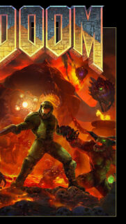 DOOM Slayer Fighting Demons Intense Mobile Wallpaper