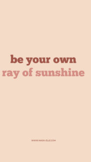 Be Your Own Ray of Sunshine Aesthetic Self Love Manifestation Wallpaper