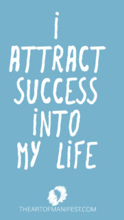 Positive Daily Affirmation I Attract Success Into My Life Vision Board Wallpaper