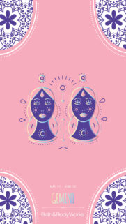 Gemini Zodiac Sign Pink Aesthetic Art for Phone Wallpaper