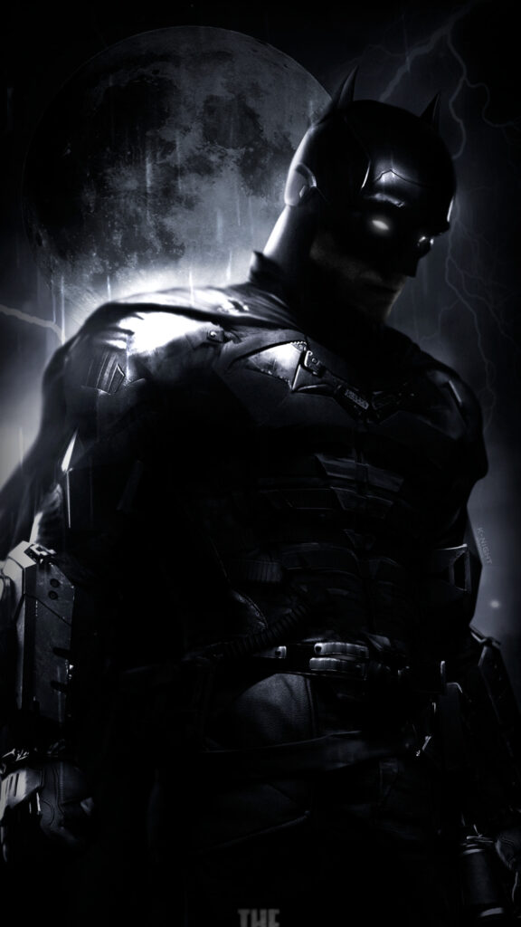 The Batman Noir Cinematic Style Mobile Wallpaper