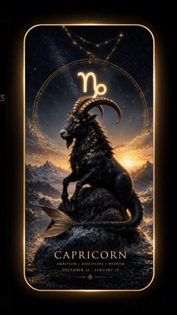 Stunning Capricorn Zodiac Sign Art for Ambition and Discipline Wallpaper