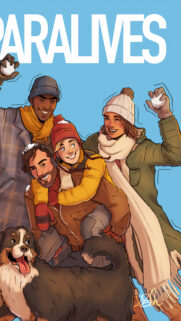 Winter Family Fun Illustration Mobile Wallpaper
