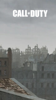 War-Torn City Scenery Minimalist Mobile Wallpaper