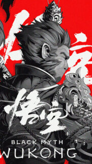 Black Myth Wukong Stylized Warrior Mobile Wallpaper
