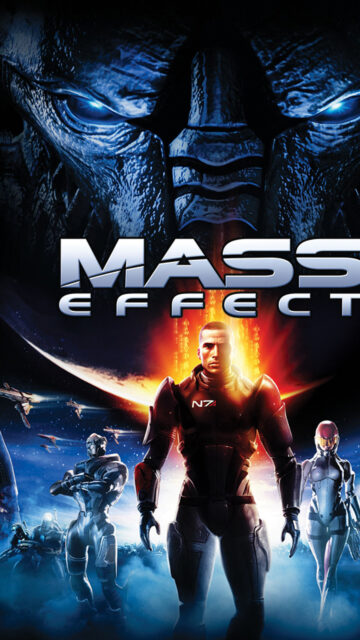 Mass Effect Commander Shepard and Squad Mobile Wallpaper