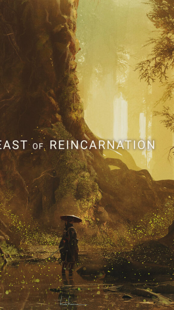 Ethereal Ronin Forest Journey Mobile Wallpaper