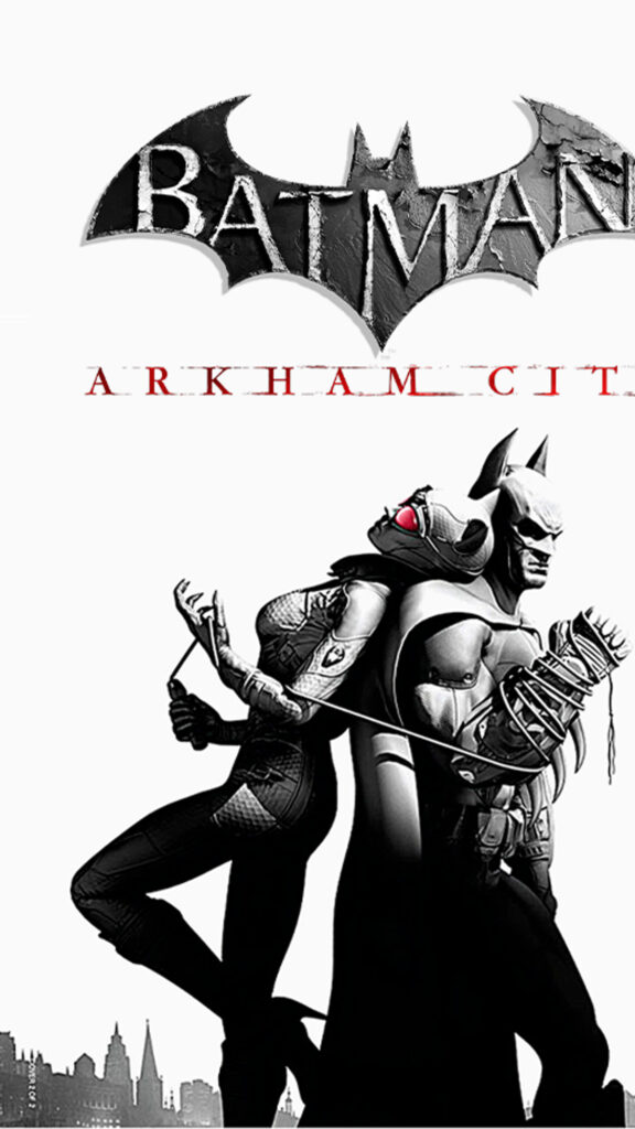 Batman and Catwoman Arkham City Mobile Wallpaper