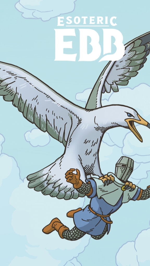 Fantasy Knight and Giant Bird Mobile Wallpaper