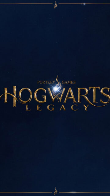 Hogwarts Legacy Golden Logo Dark Mobile Wallpaper