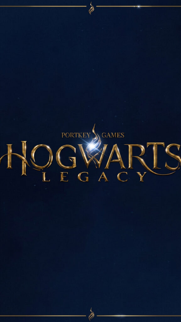 Hogwarts Legacy Golden Logo Dark Mobile Wallpaper