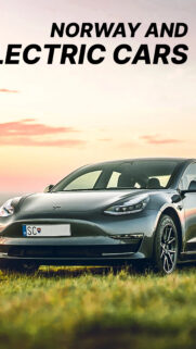 Sleek Tesla Model 3 at Sunset Mobile Wallpaper