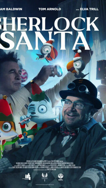 Sherlock Santa Movie Poster Mobile Wallpaper