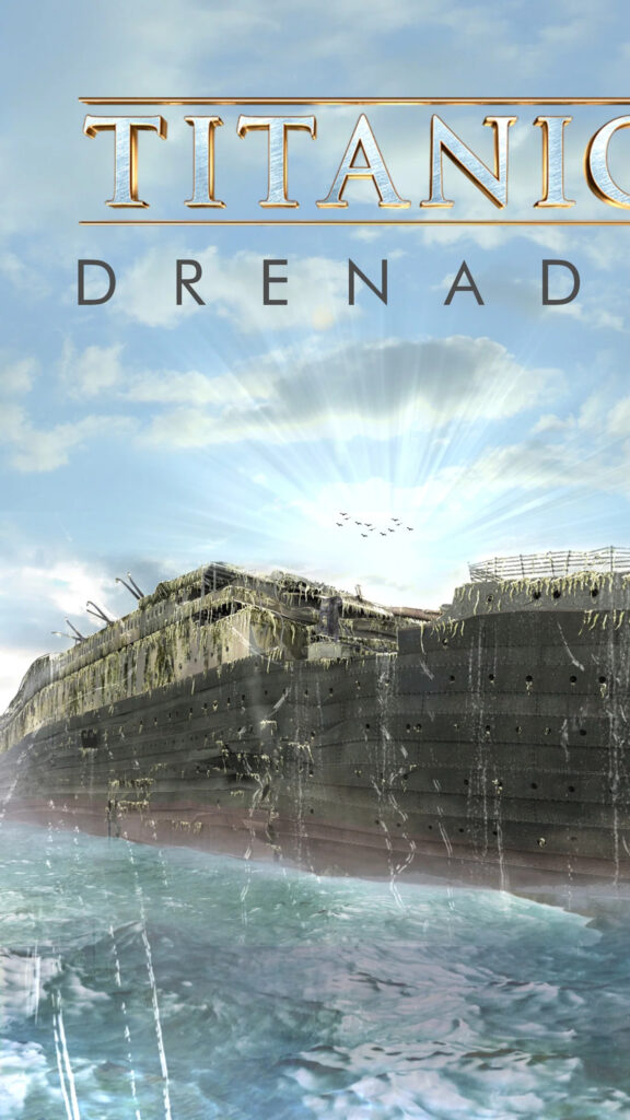 Sunken Titanic Wreckage Atmospheric Ocean Mobile Wallpaper