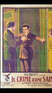 Vintage French Film Poster Le Crime d une Sainte Mobile Wallpaper