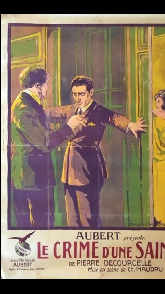 Vintage French Film Poster Le Crime d une Sainte Mobile Wallpaper