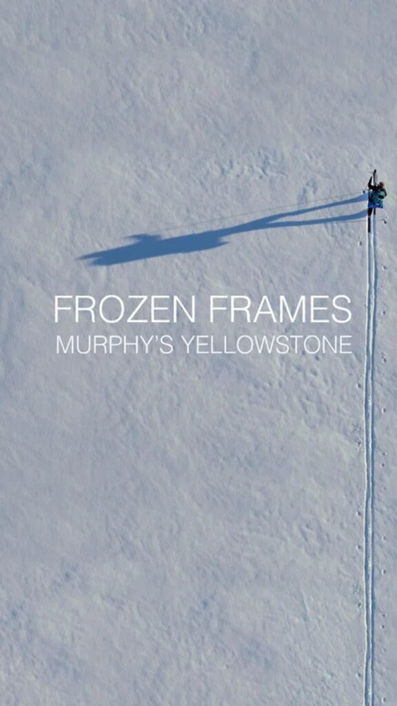 Minimalist Aerial Skier Snow Landscape Mobile Wallpaper